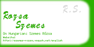 rozsa szemes business card